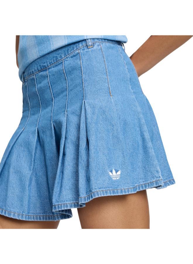 adidas Originals DENIM PLEATED SKIRT - Image 4